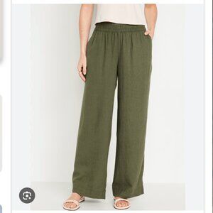 Old Navy High-Waisted Linen-Blend Wide-Leg Pants Size XL (18)